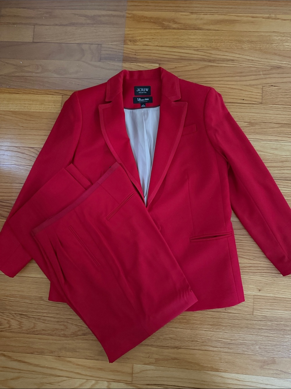 J. Crew Collection Tollegno 1900 red  wool tuxedo